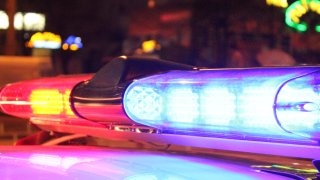 Police lights night
