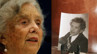 Escritores mexicanos Elena Poniatowska y Juan José Arreola