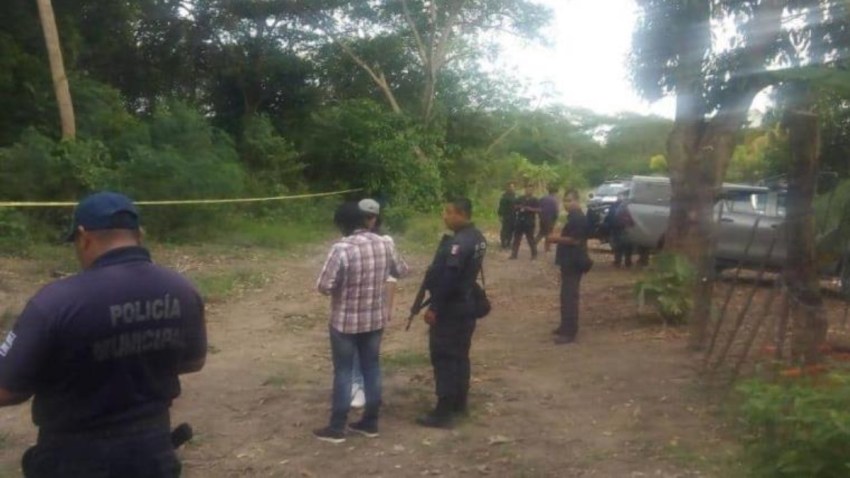 Predio donde descubrieron una fosa clandestina en Tabasco.