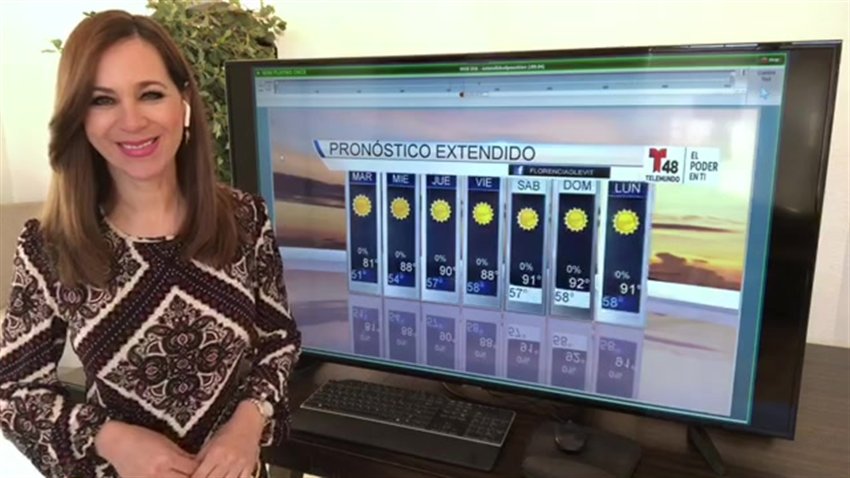 Lunes con máxima de 74°F por el paso de frente frío