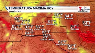 Jueves con temperatura en los mediados 80s algunas brisas de 10-20 mph y nubosidades en nuestra región debido a un sistema frontal ligero que nos visita.