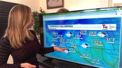 Lluvias ligeras esta tarde en área de El Paso con temperatura de 59°F