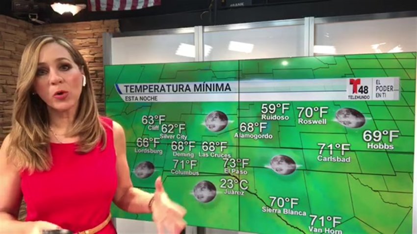 Tarde con temperatura de 95°F y 50% posibilidad de lluvia