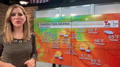 Noche con lluvias aisladas y temperatura mínima de 53°F
