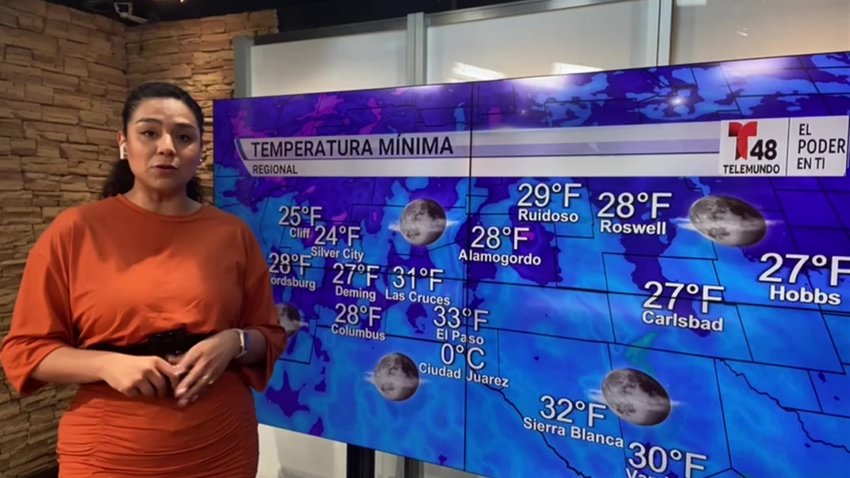 Viernes con una temperatura maxima de 59°F y cielos despejados