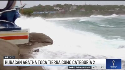 Huracán Agatha toca tierra en Oaxaca