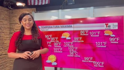 Jueves soleado con temperatura de 102°F