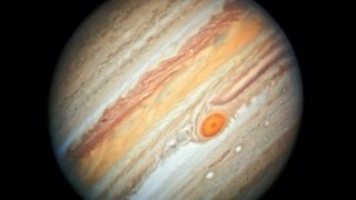 Fotografía de Júpiter, tomada desde el Telescopio Espacial Hubble el 27 de junio de 2019