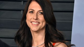 In this March 4, 2018, file photo, then-MacKenzie Bezos arrives at the Vanity Fair Oscar Party in Beverly Hills, Calif. MacKenzie Scott gave $122.6 million to Big Brothers Big Sisters of America, the national youth-mentoring charity announced on Tuesday, May 24, 2022.