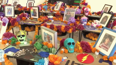 En Día de los Muertos: realizan altar en honor a víctimas de masacre de Uvalde