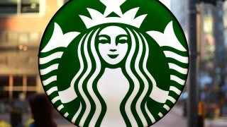 FILE - The Starbucks logo
