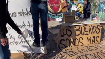 Video: así se ven las protestas de migrantes en el centro de El Paso