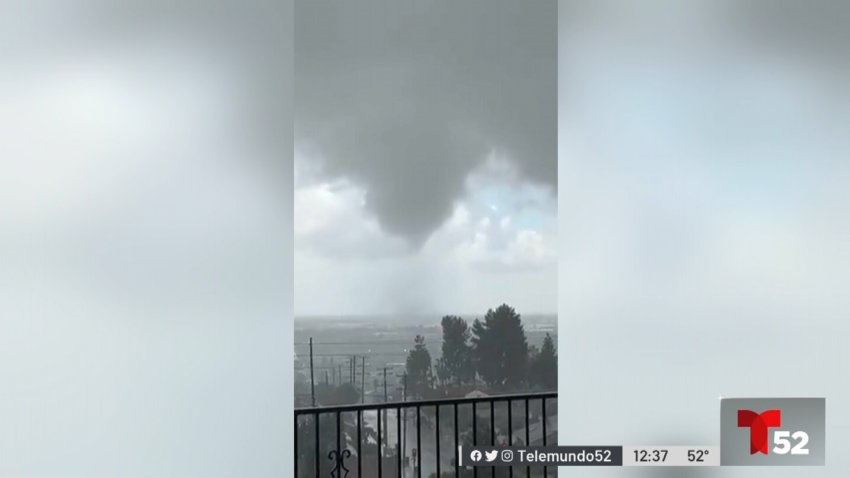 Posible tornado arranca techo de negocio en Montebello