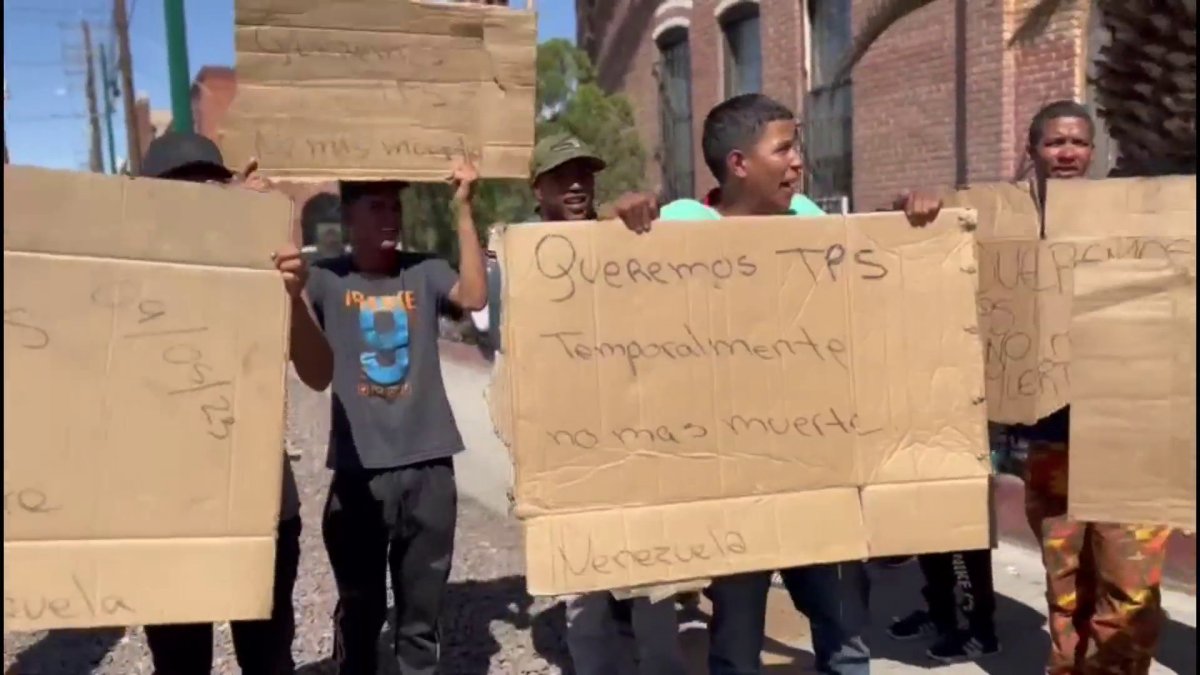 Migrantes protestan en las calles de El Paso; piden Estatus de ...