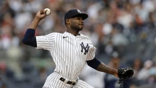 Domingo German #0 of the New York Yankees in action against the Seattle Mariners at Yankee Stadium on June 22, 2023 in the Bronx borough of New York City. The Mariners defeated the Yankees 10-2. (Photo by Jim McIsaac/Getty Images)