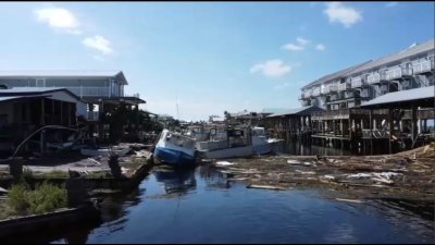 Imágenes de dron muestran destrucción dejada por Helene en condado Taylor