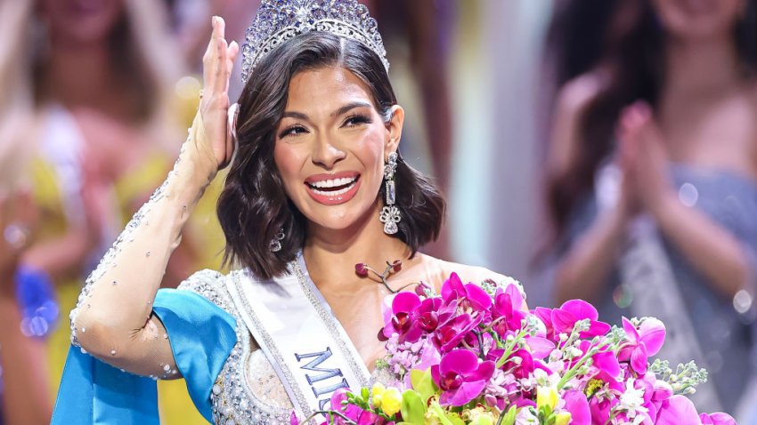 SAN SALVADOR, EL SALVADOR – NOVEMBER 18: Miss Nicaragua  Sheynnis Palacios is crowned as Miss Universe 2023 during the 72nd Miss Universe Competition at Gimnasio Nacional José Adolfo Pineda on November 18, 2023 in San Salvador, El Salvador. (Photo by Hector Vivas/Getty Images)