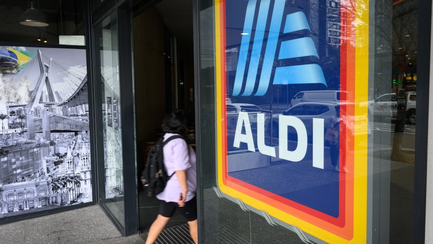 SYDNEY, AUSTRALIA – SEPTEMBER 05: An ALDI supermarket store front on September 05, 2024 in Sydney, Australia. Australia is currently facing a severe cost of living crisis, with rising prices for essentials like food, housing, and utilities significantly outpacing wage growth, leaving many households struggling to make ends meet. While over 3.3 million Australians live in poverty, supermarket giants and banks are reporting record profits, highlighting a stark contrast between corporate gains and the financial hardship experienced by everyday citizens. This situation poses serious challenges across the nation, as people navigate the pressures of high inflation and inadequate support. (Photo by James Gourley/Getty Images)