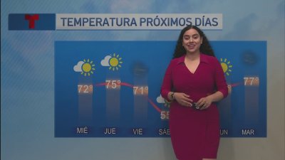 Temperaturas en los 70s para este miércoles