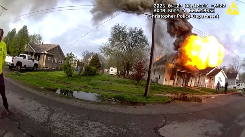 House explosion from bodycam