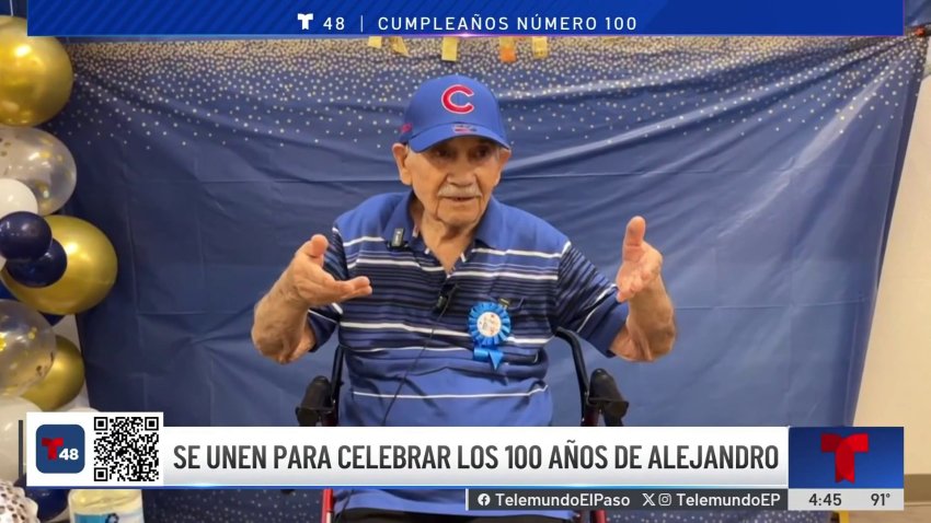 Alejandro cumple 100 años y la comunidad le regala el mejor cumpleaños
