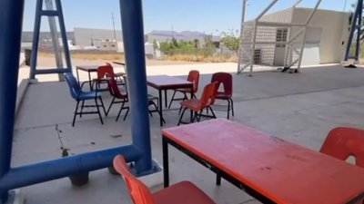 Convierten contenedores en aulas en Chihuahua