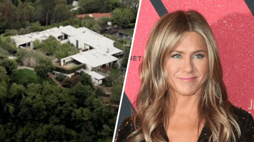 A driver crashed into the gate of Jennifer Aniston's Bel Air home May 5, 2025.