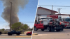 Incendio de maleza cerca de Estación de Bomberos