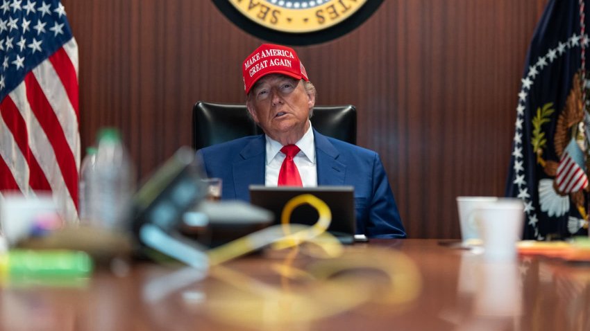 President Donald Trump in the situation room on June 21, 2025.