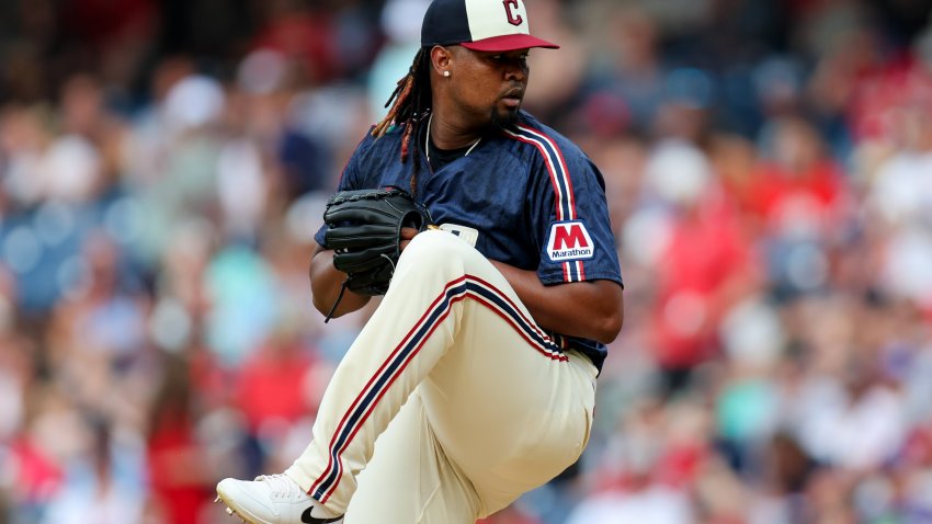CLEVELAND, OH – JUNE 27: Cleveland Guardians starting pitcher Luis Ortiz (45) delivers a pitch to the plate during the first inning of the Major League Baseball Interleague game between the St. Louis Cardinals and Cleveland Guardians on June 27, 2025, at Progressive Field in Cleveland, OH. (Photo by Frank Jansky/Icon Sportswire via Getty Images)