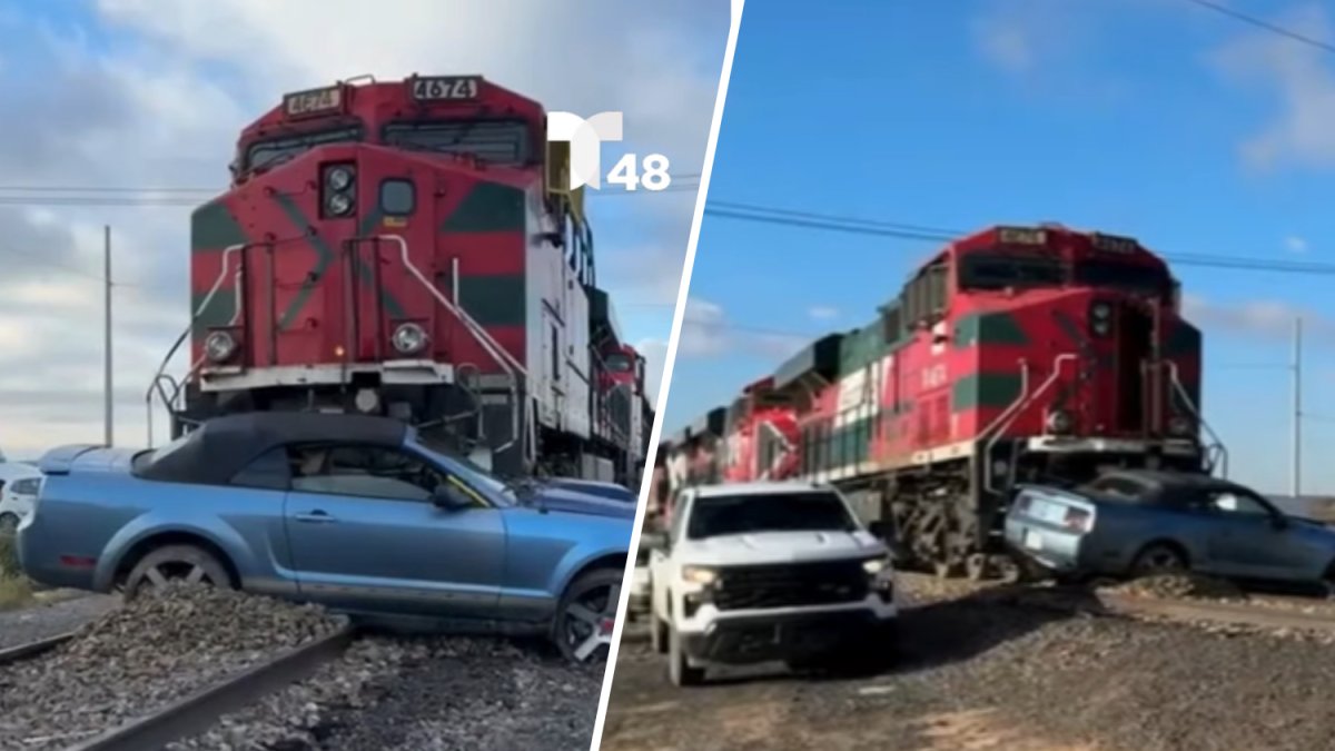 Conductor intenta ganarle al tren y sobrevive – Telemundo El Paso (48)